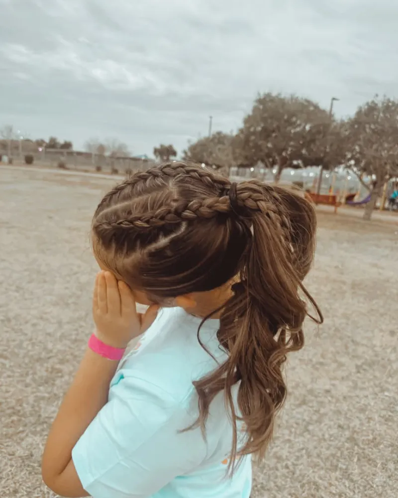 side braid high ponytail track hairstyles