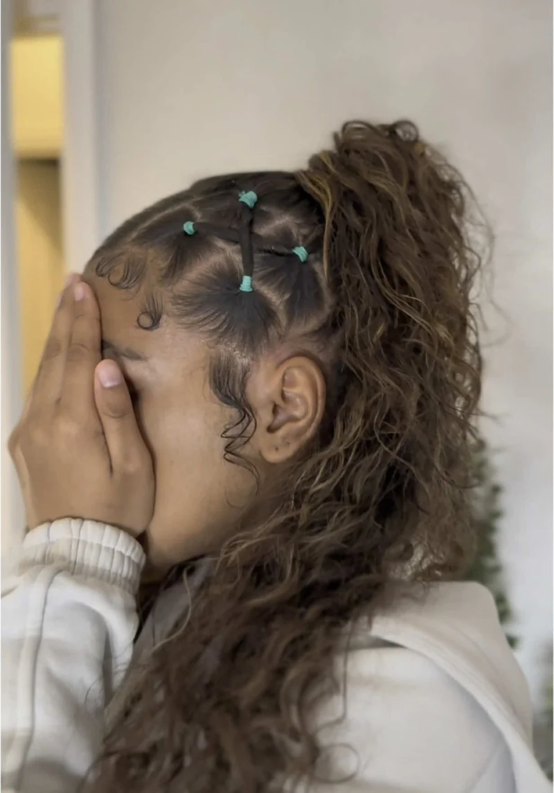 half braid curly ponytail track hairstyles