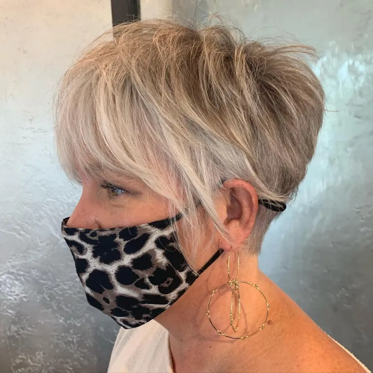 Short Silver Pixie Cut