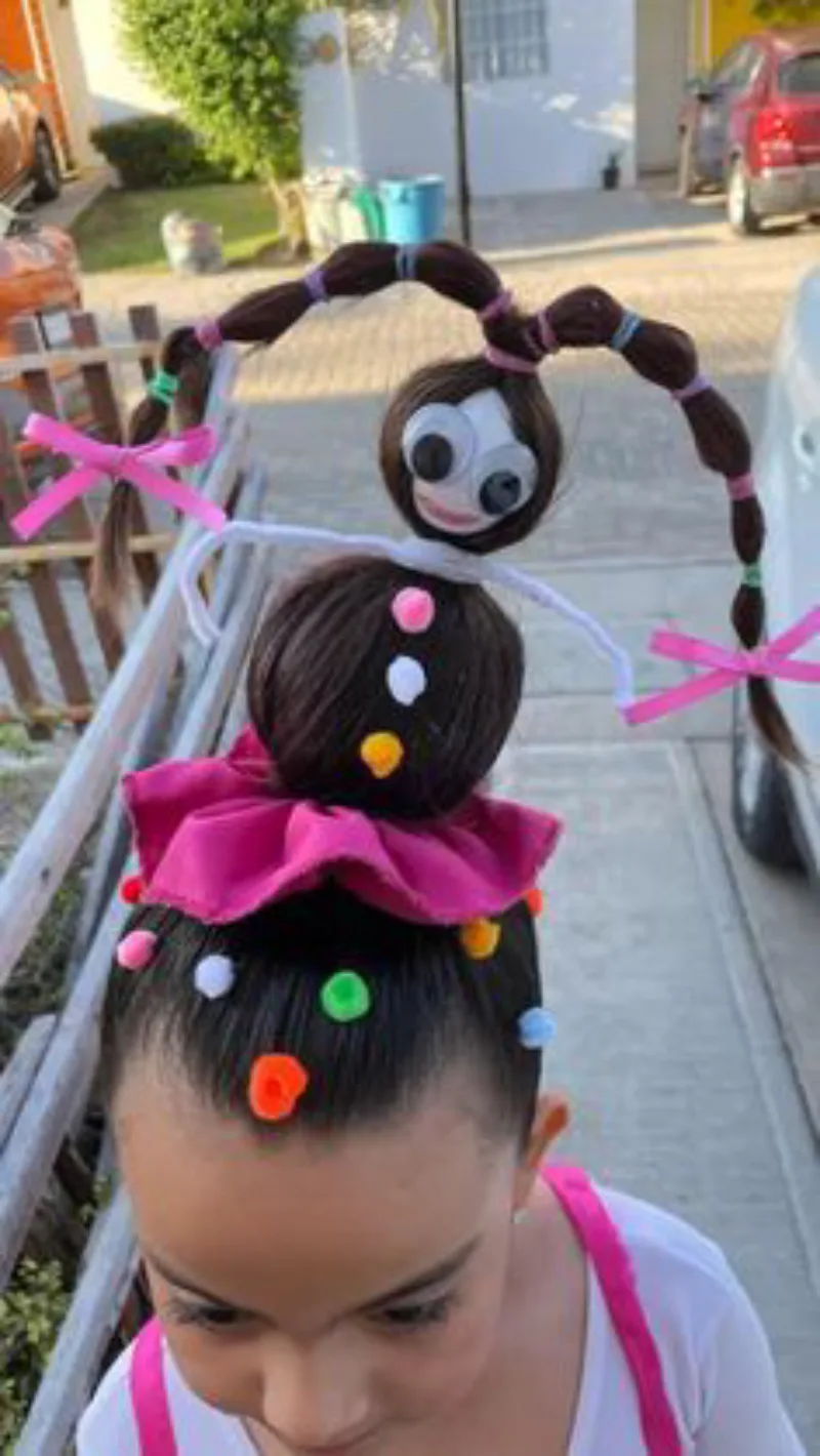 haunted tree hairstyle halloween hairstyle for kids
