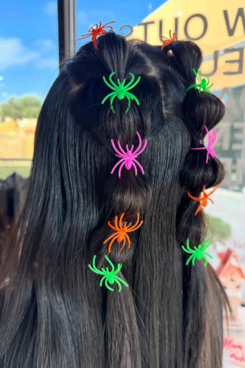 Bright Neon Spiders