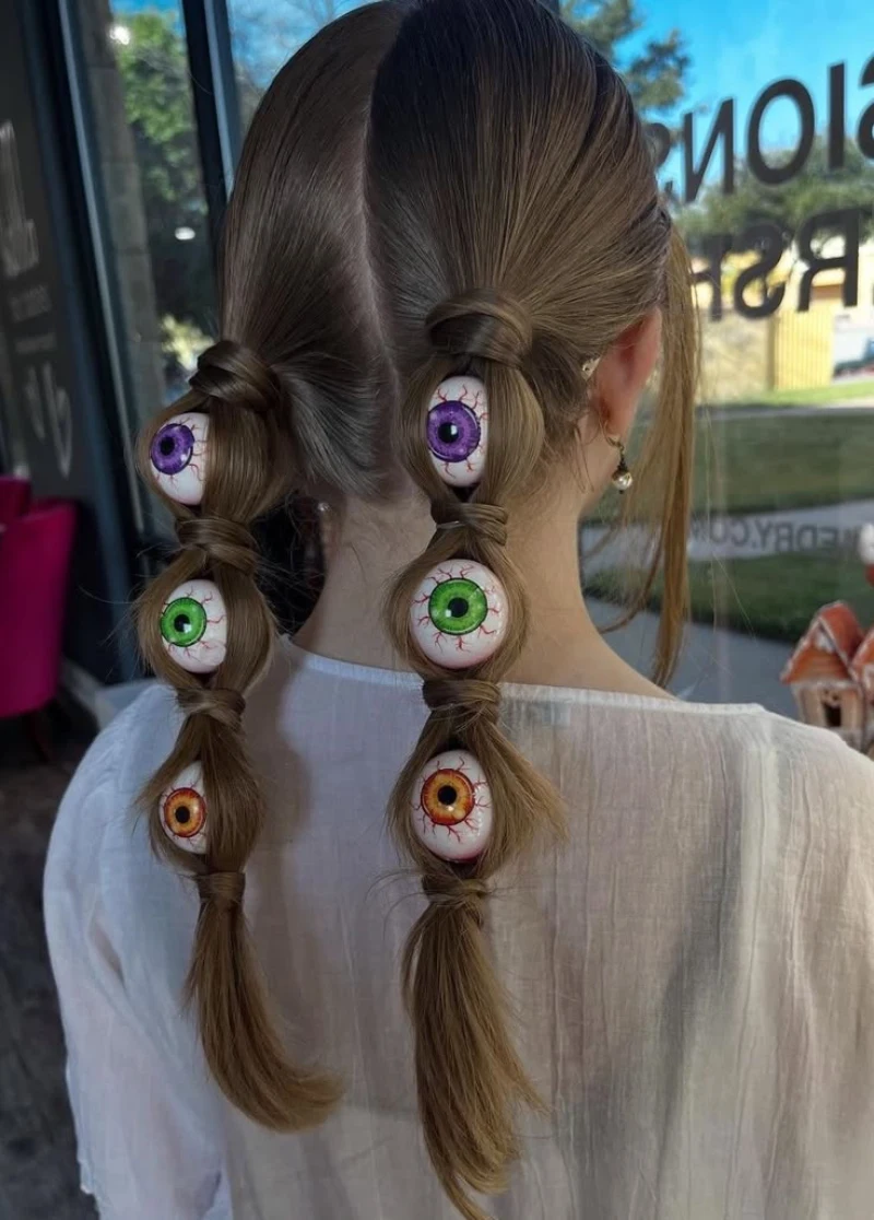 Colorful Eyeball Braids
