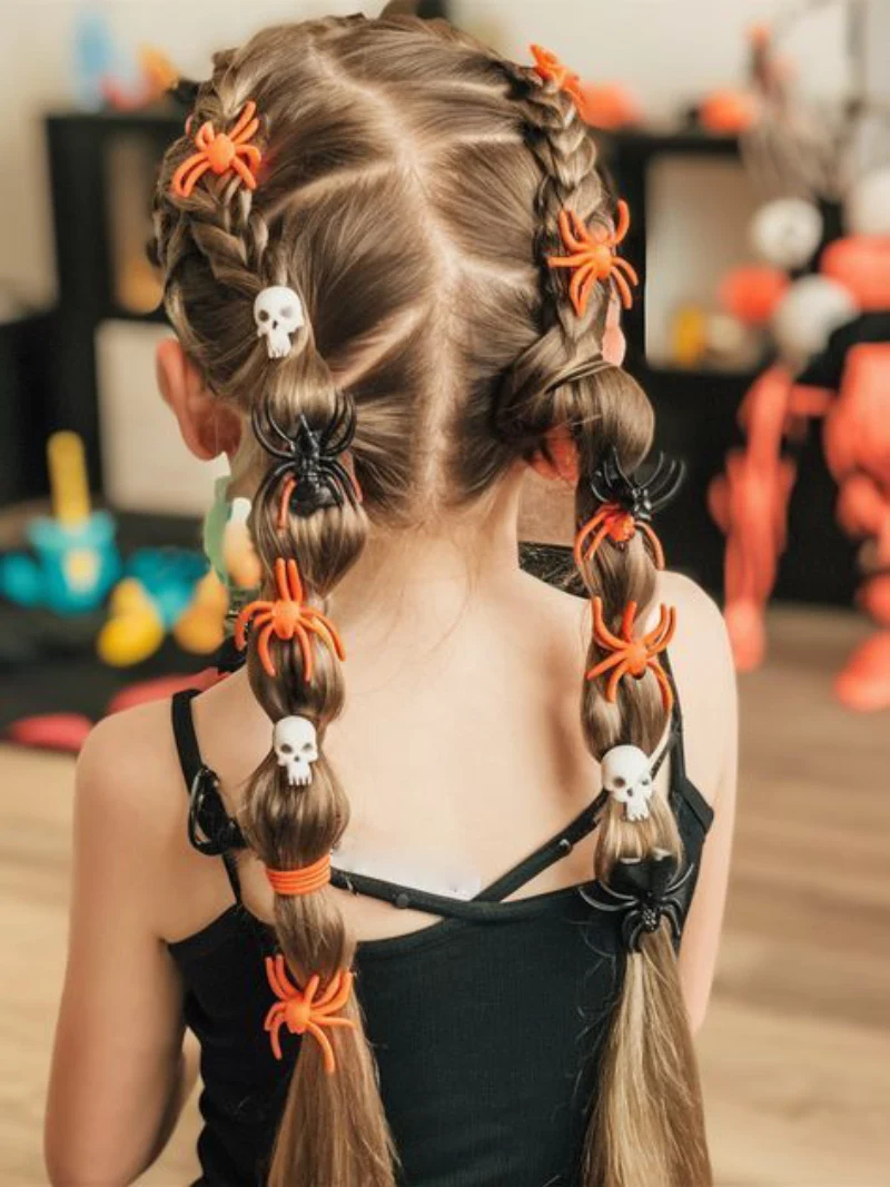 braided pigtails halloween hairstyle