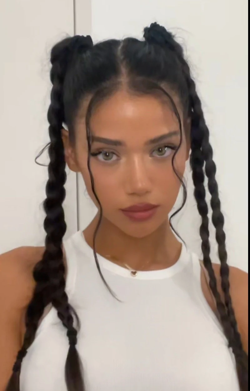 creepy twin braids halloween hairstyle