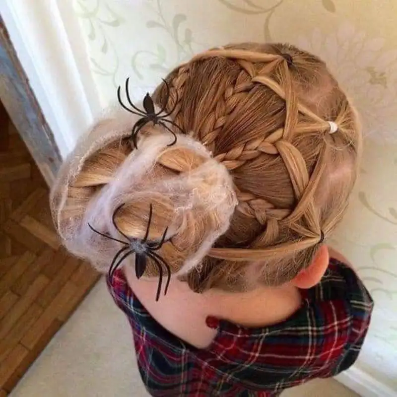 mummified bun halloween hairstyle