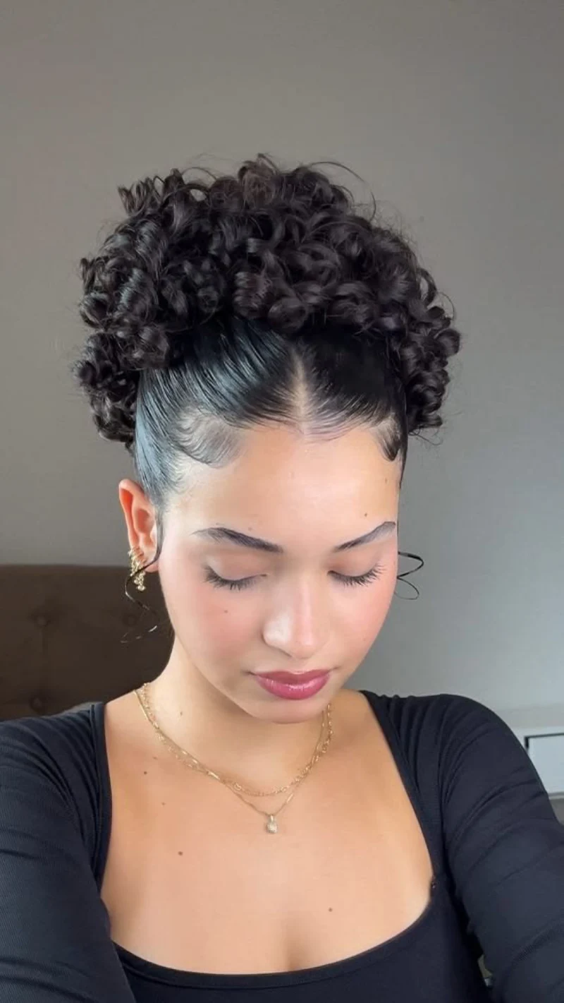 High Curly Puff