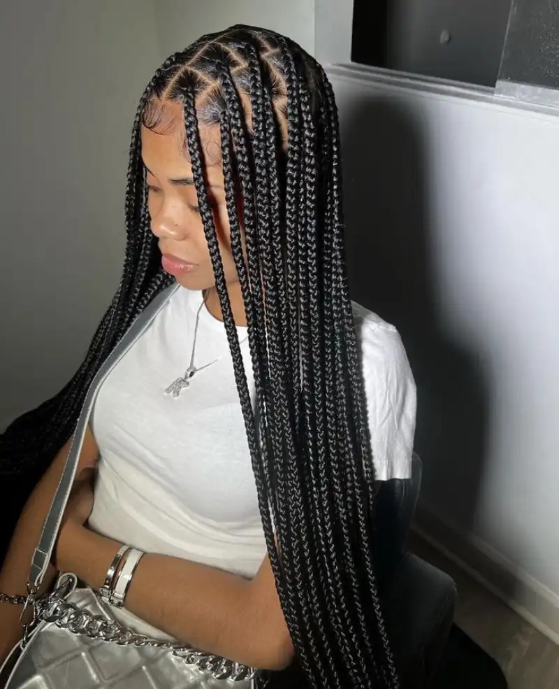 knotless box braids hairstyles ideas