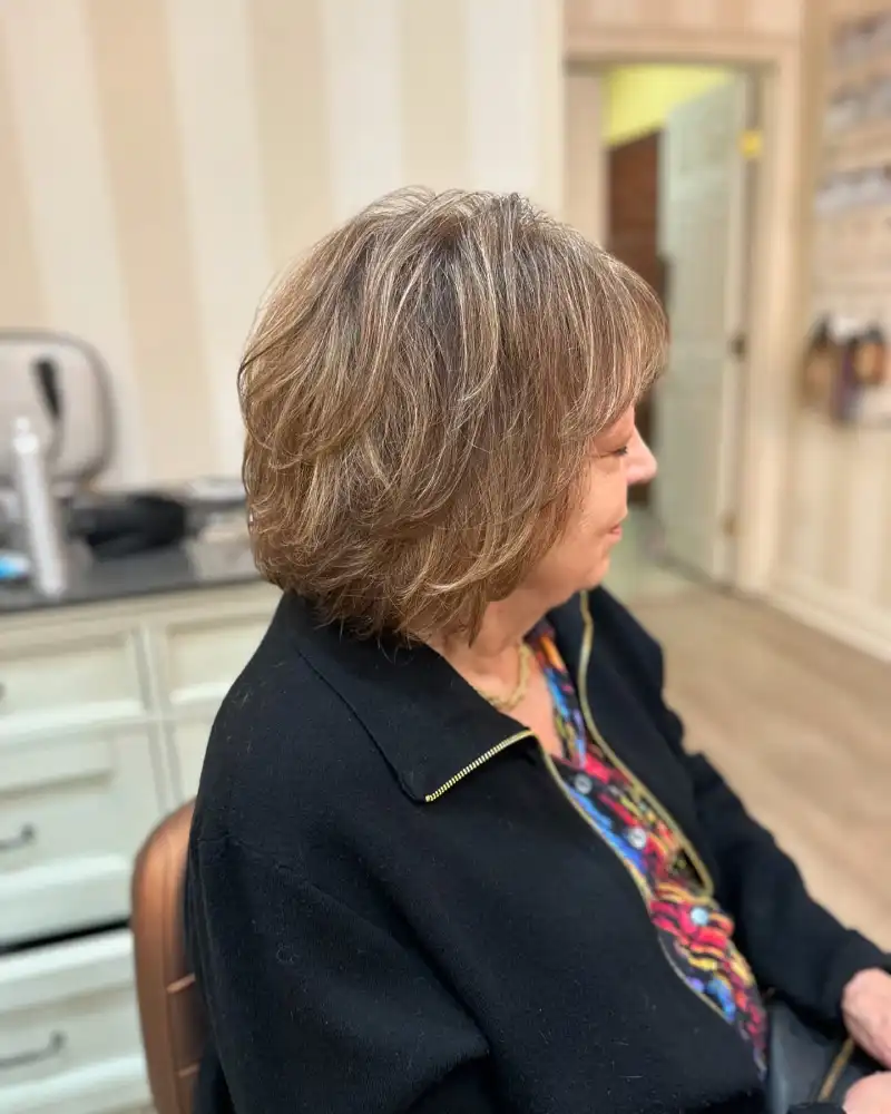 Layered Haircut for Older Women