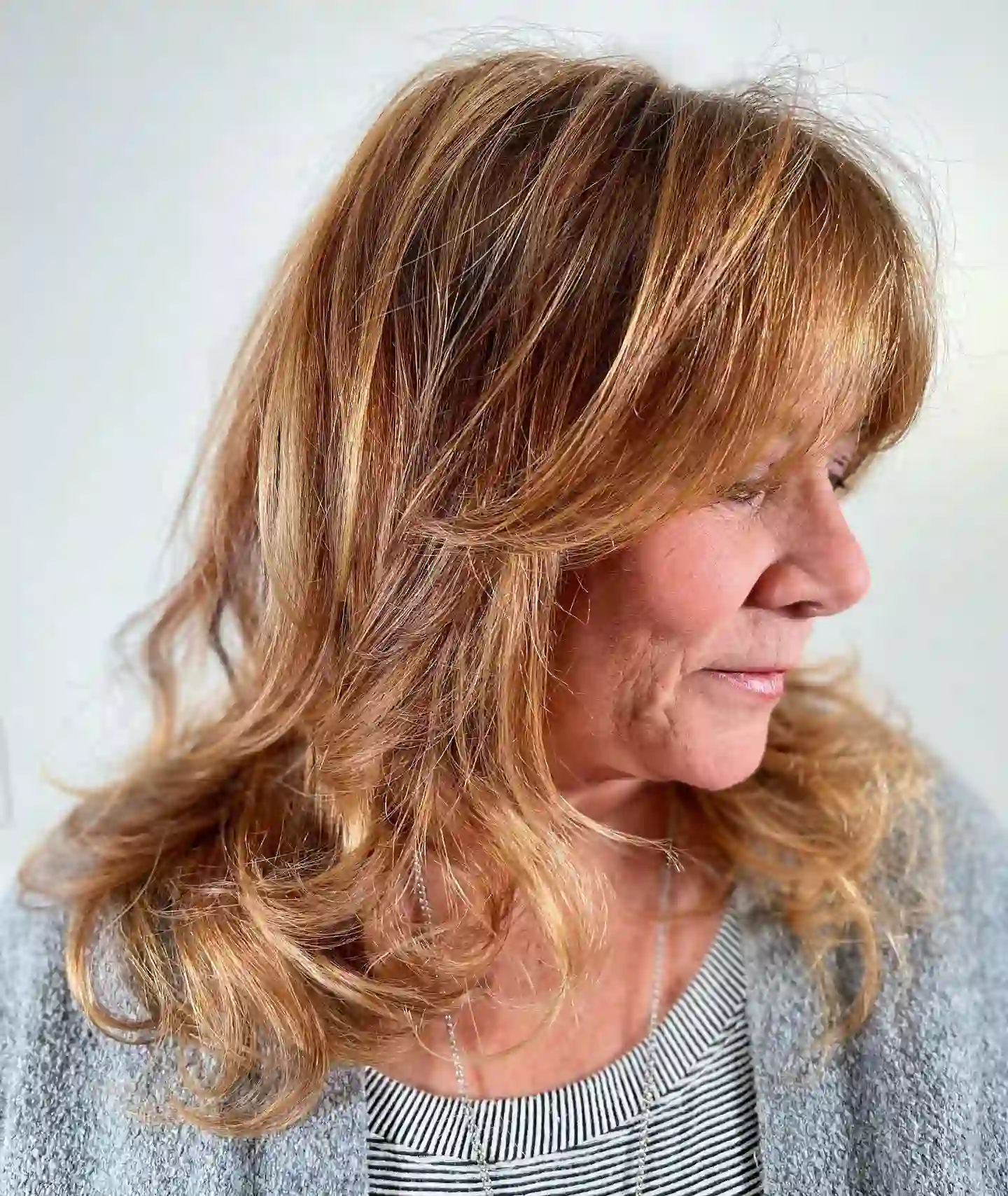 long hairstyle for women over 50