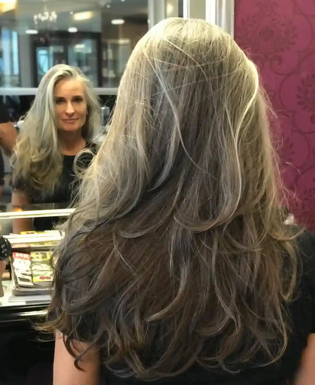 long hairstyle for women over 50