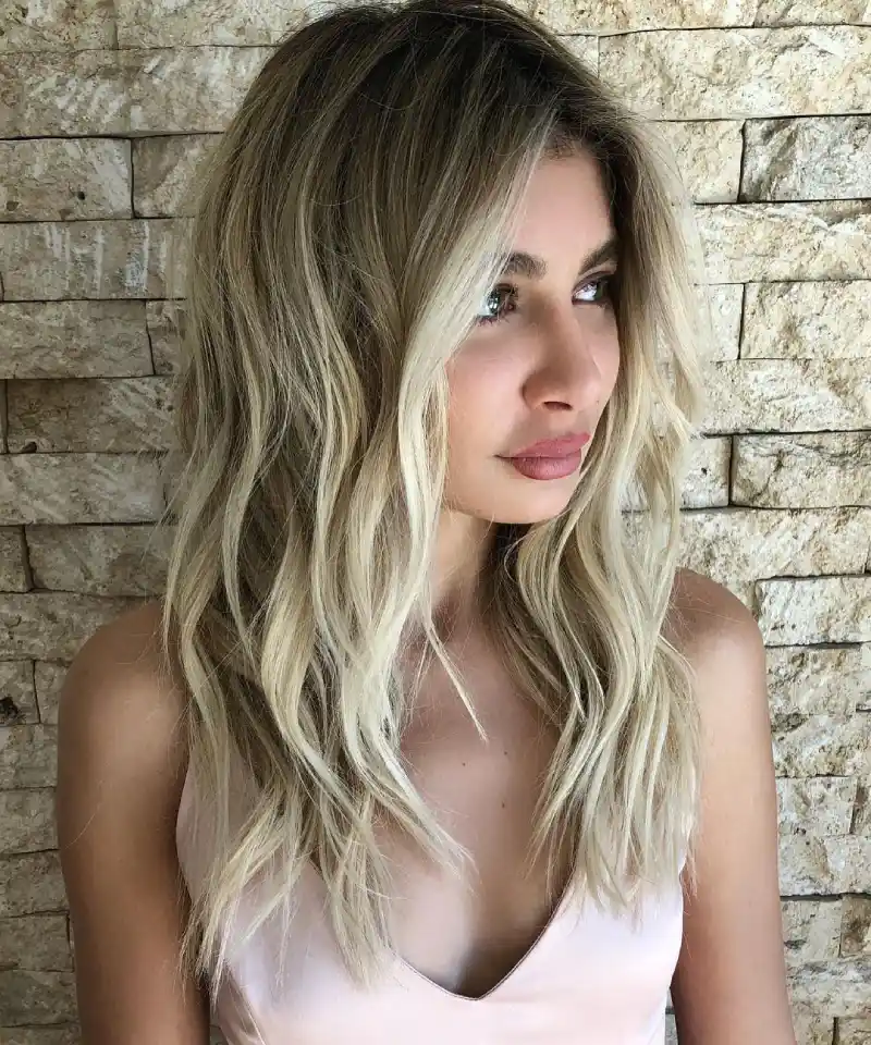 Medium Length Haircut for Round Faces