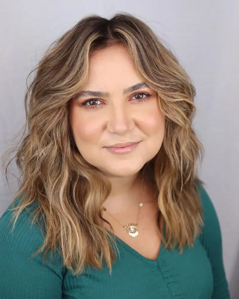 Medium Length Haircut for Round Faces