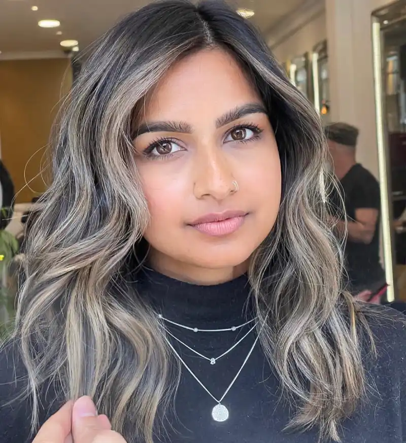 Medium Length Haircut for Round Faces