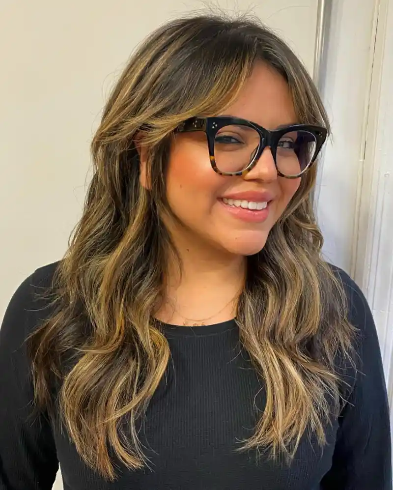 Medium Length Haircut for Round Faces