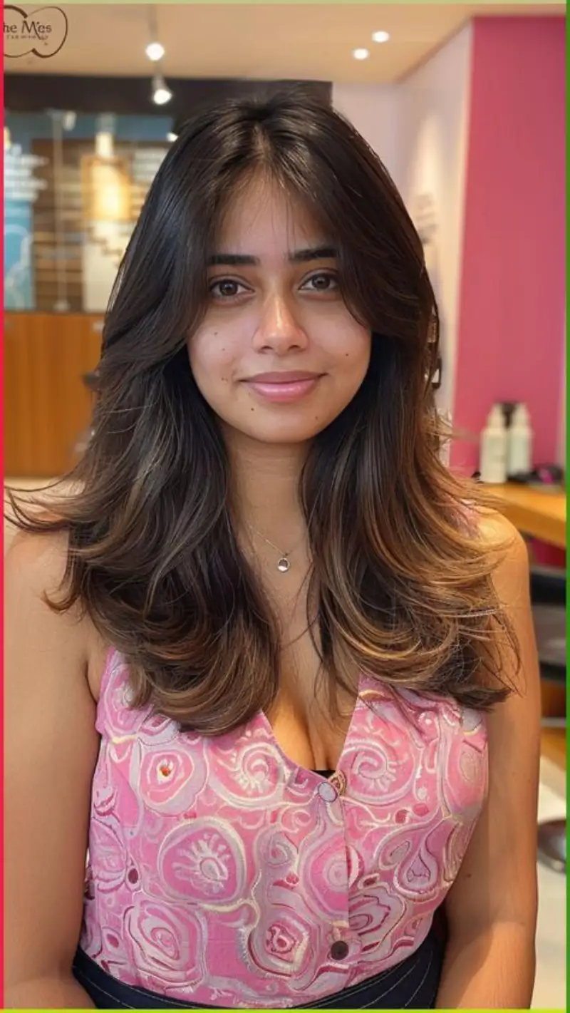 Medium Length Haircut for Round Faces