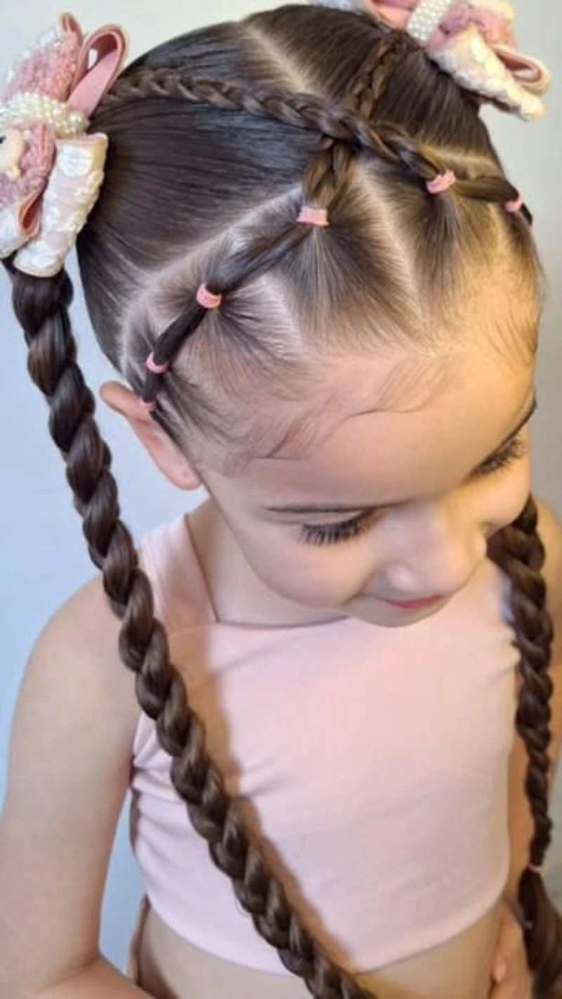 Easy Twisted Pigtail Braids