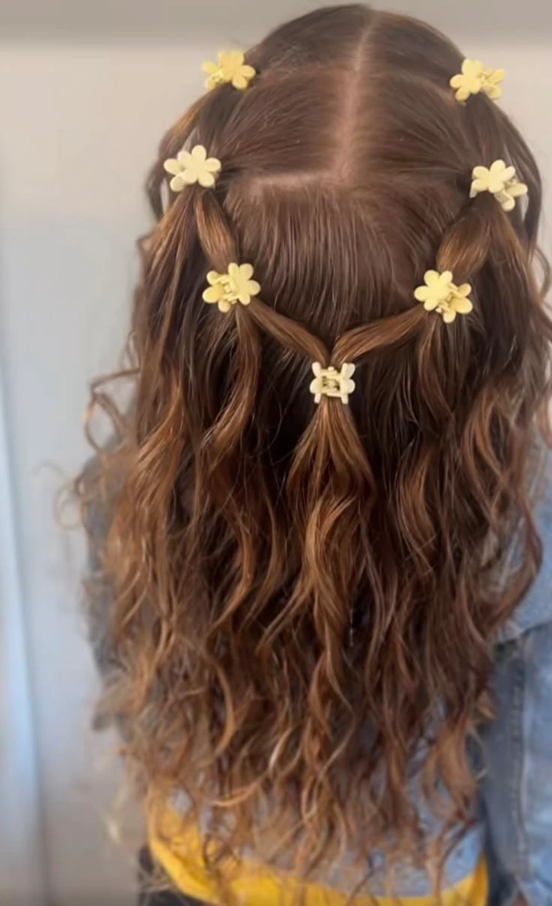 Tiny Yellow Butterfly Clips