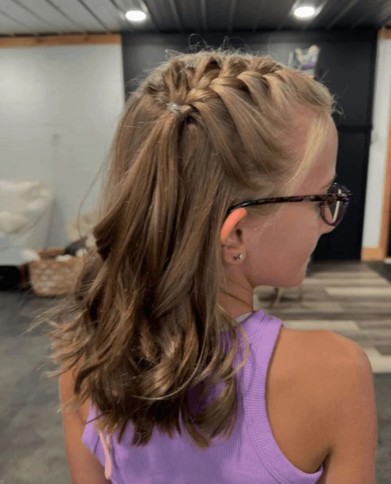 Half-Up Braided Ponytail Picture Day Hairstyles