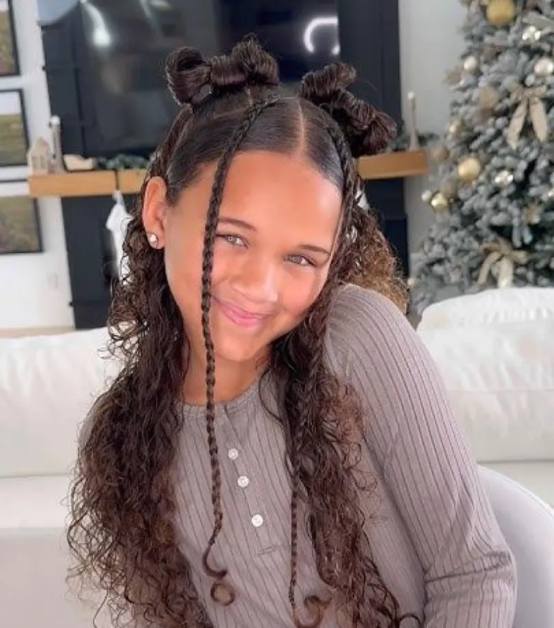Half-Up Curly Style Picture Day Hairstyles