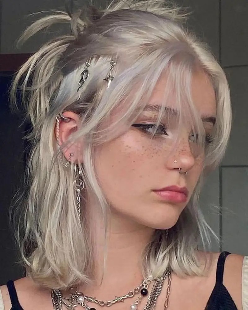 Short Pirate Bob with Braided Details Pirate Hairstyles for Women