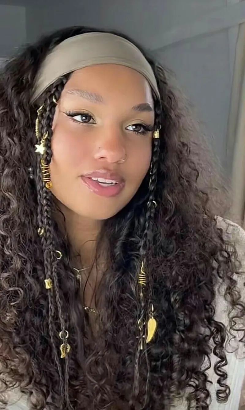 Curly Sea Siren Hair with Headband Pirate Hairstyles for Women