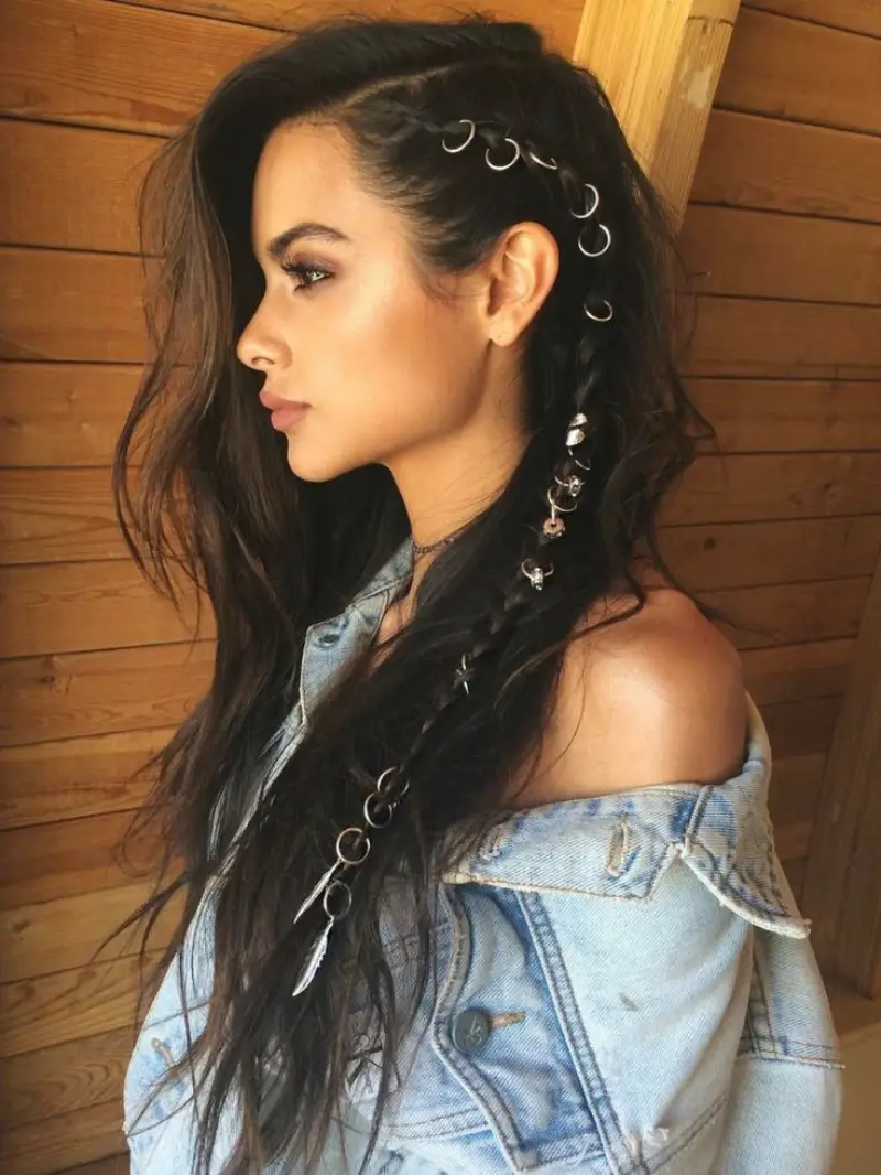 Dark Pirate Waves with Side Braids Pirate Hairstyles for Women