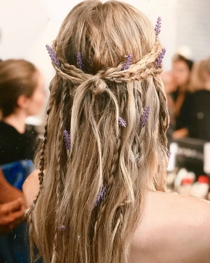 Half-Up Pirate Dreaded Waves Pirate Hairstyles for Women