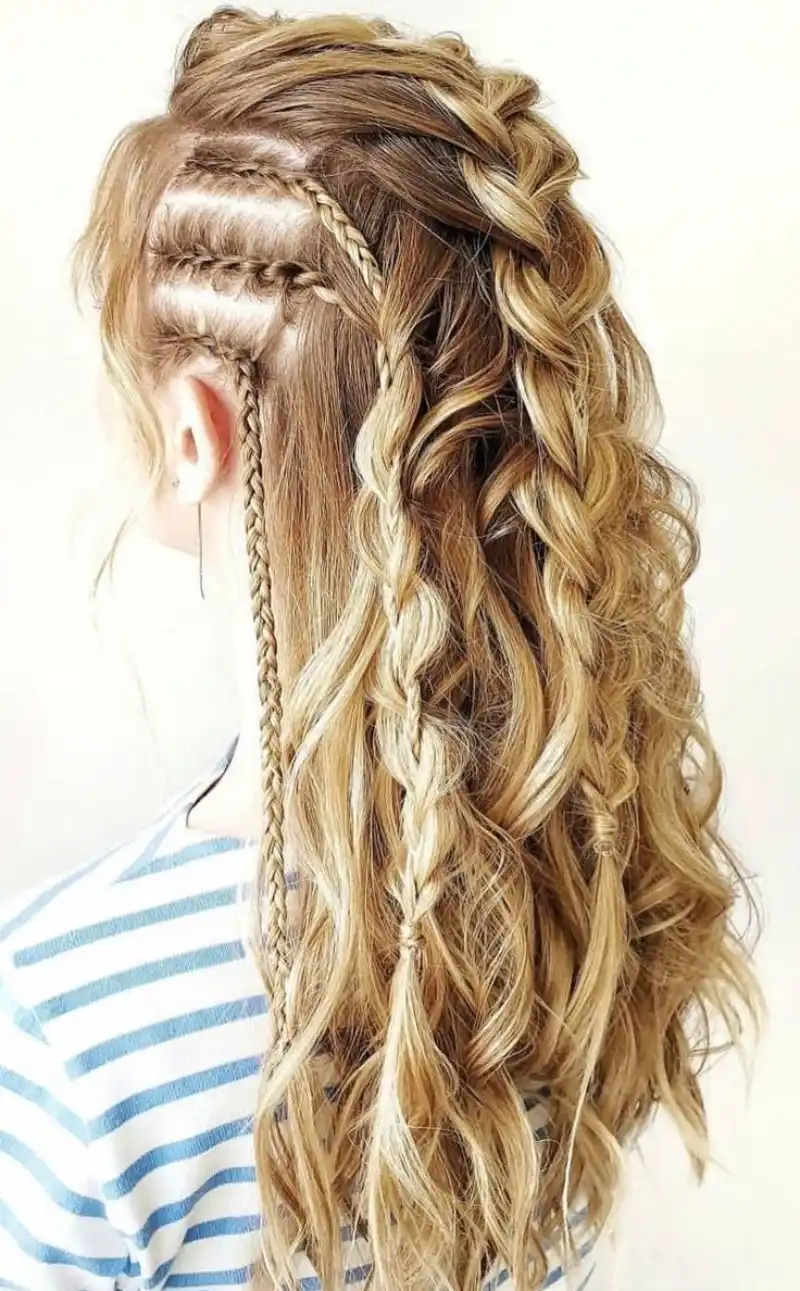 Cascading Pirate Braid Crown Pirate Hairstyles for Women