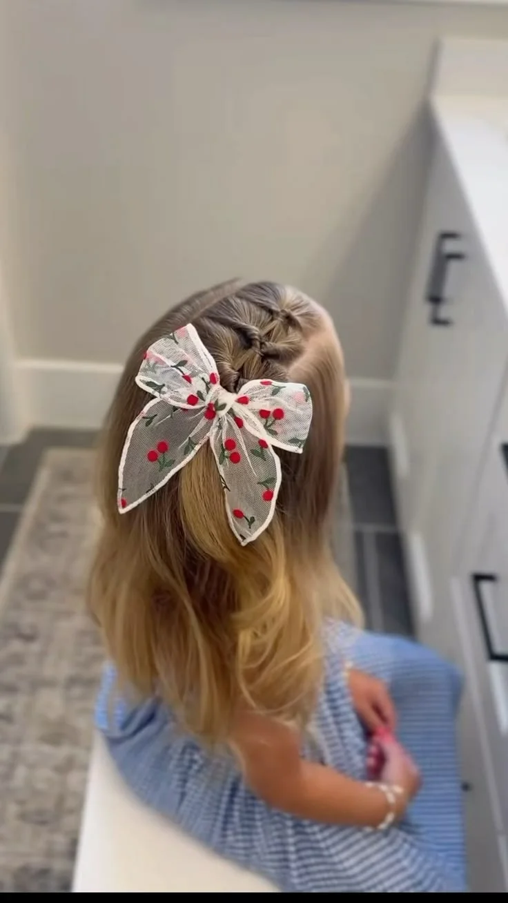 Cherry Bow Top Braid