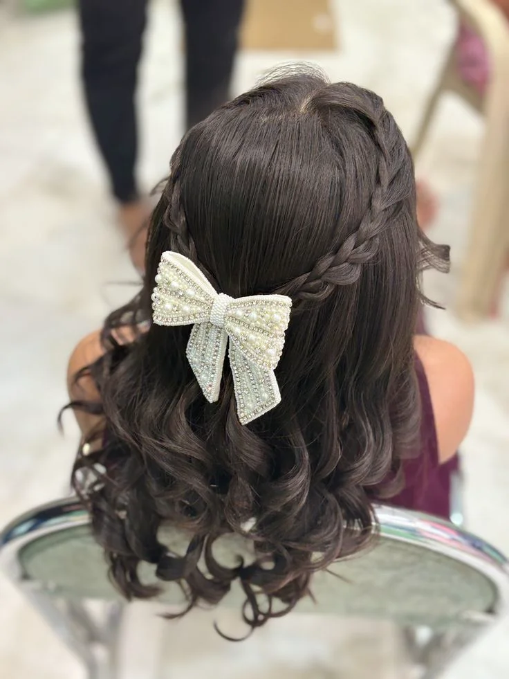 Glitter Bow Half Up