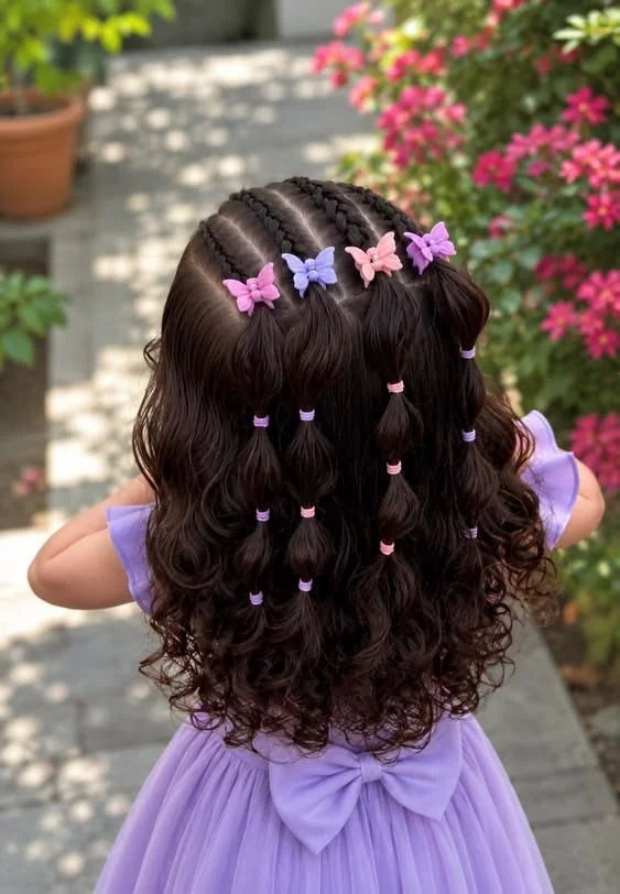 Purple Butterfly Bubble Look