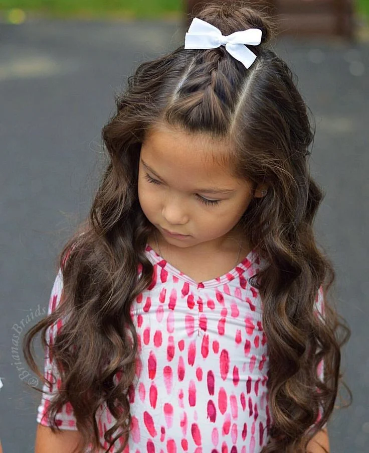 Center Braid with Curls