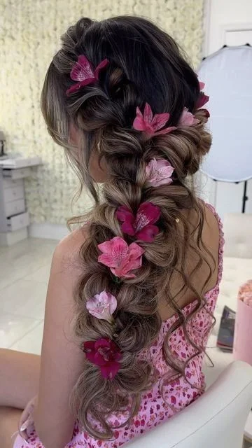 Big Pink Flower Braid