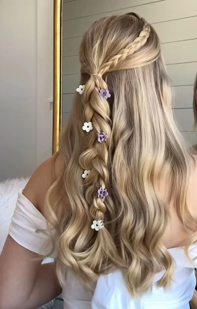 Purple Flower Braid