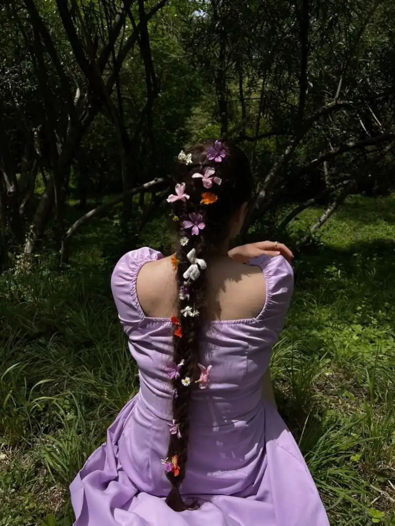 enchanted garden braid rapunzel hairstyle