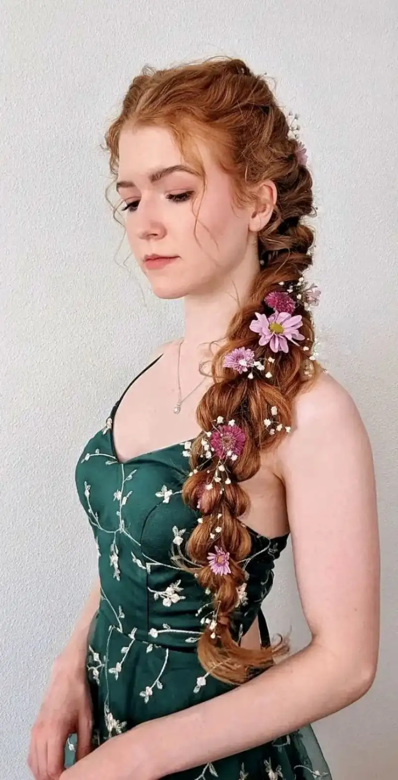 ruby rose braid rapunzel hairstyle