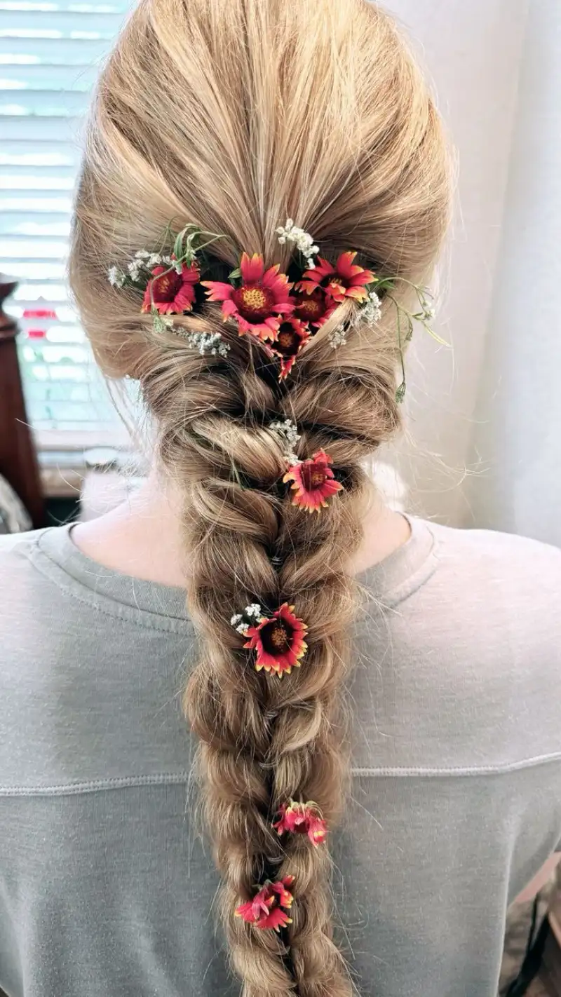berry cluster braid rapunzel hairstyle