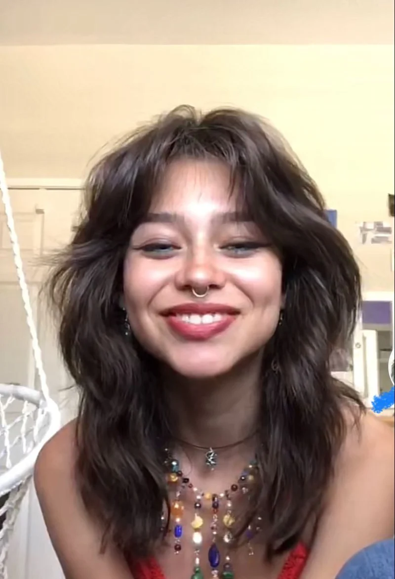 Soft Layered Shag with Curtain Bangs