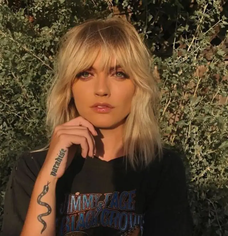 Blonde Shag with Choppy Bangs