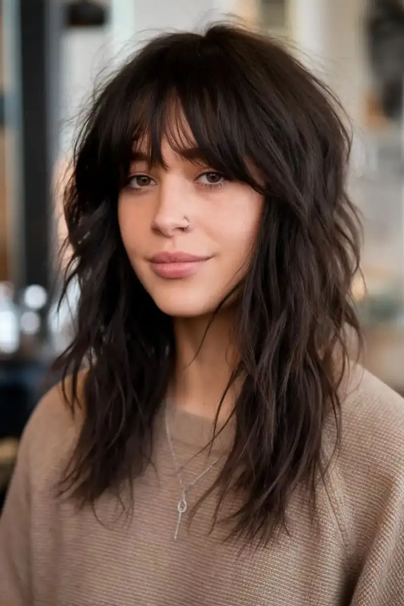 Textured Shag with Wispy Fringe