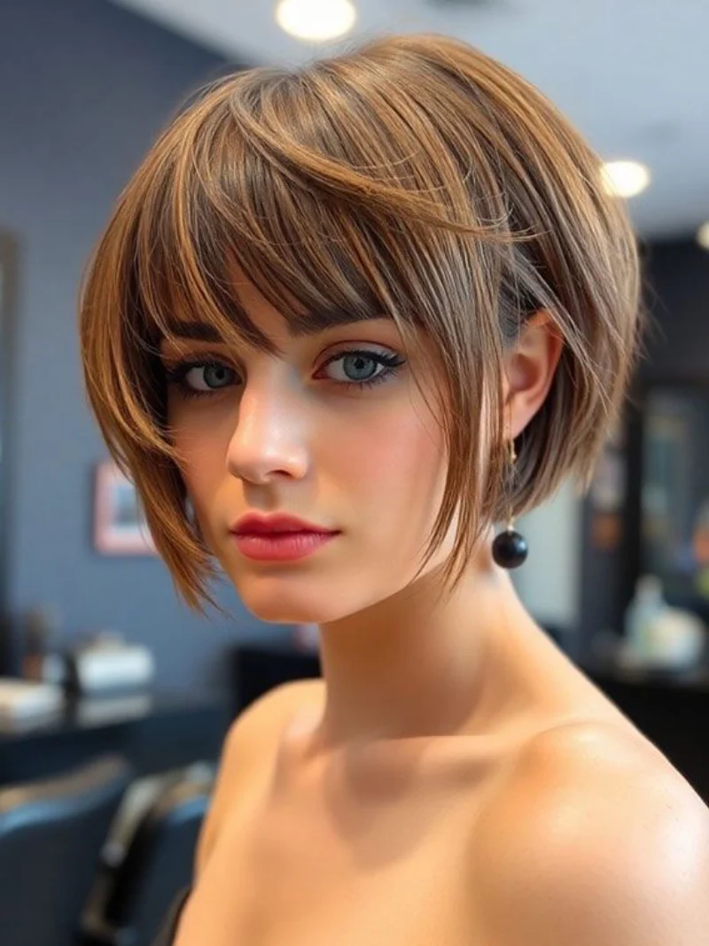 short hairstyle women