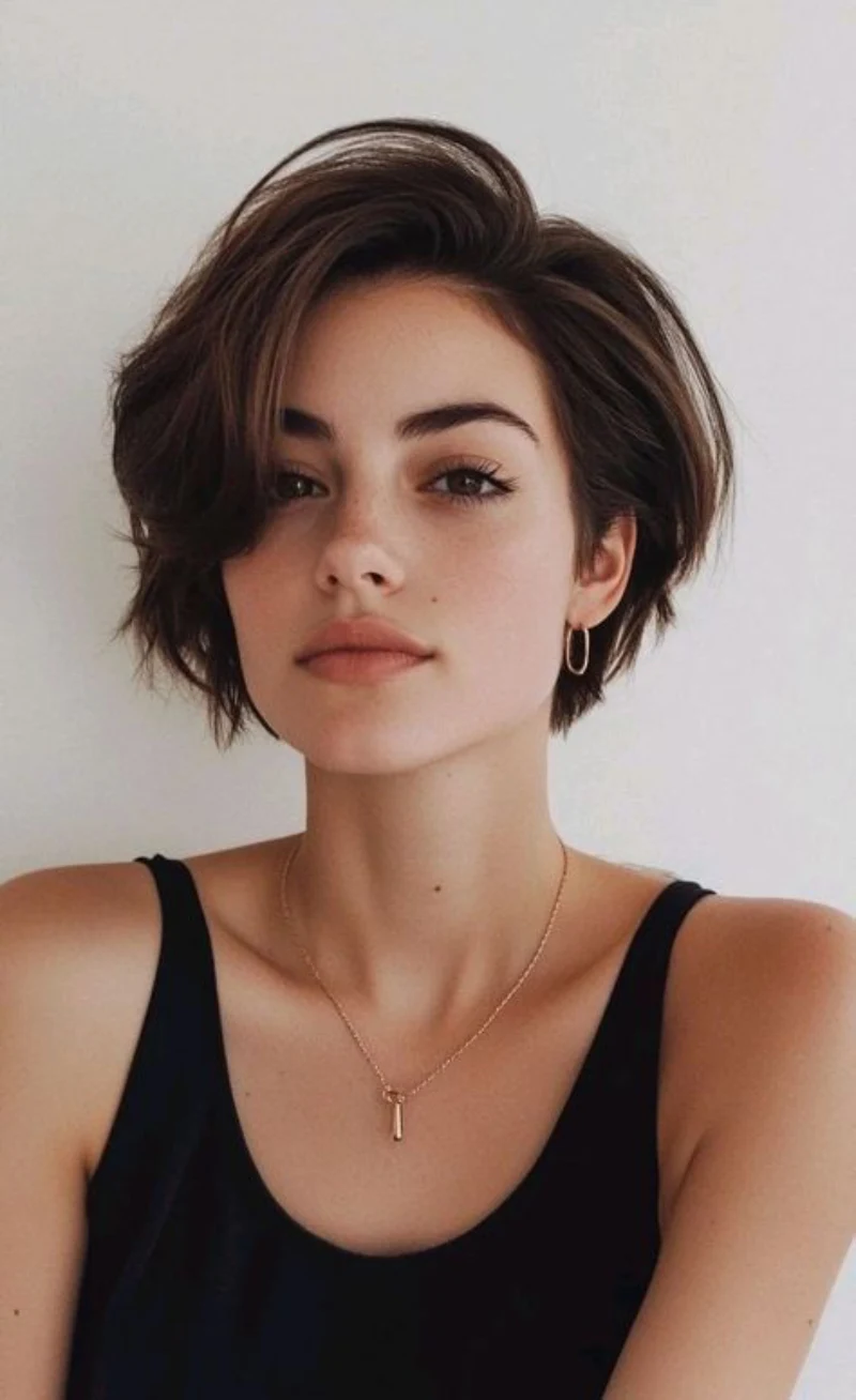 short hairstyle women