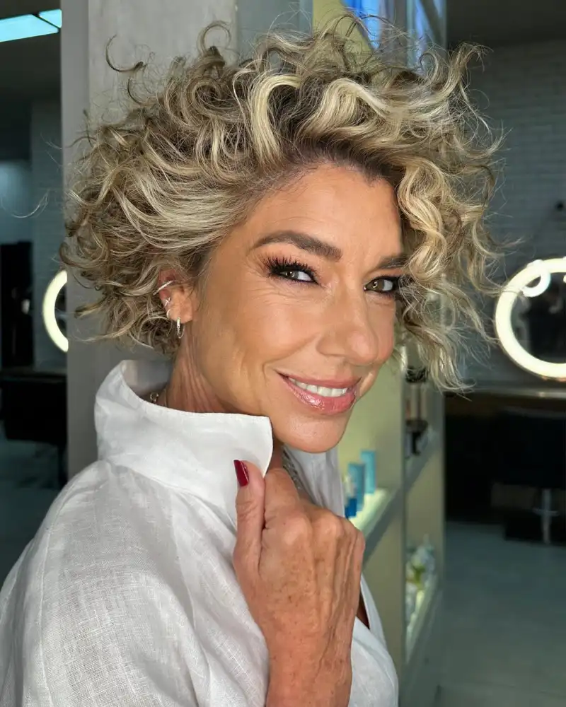 curly haircut for women over 53