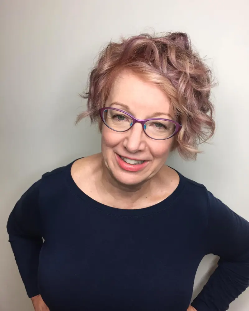 curly haircut for women over 55