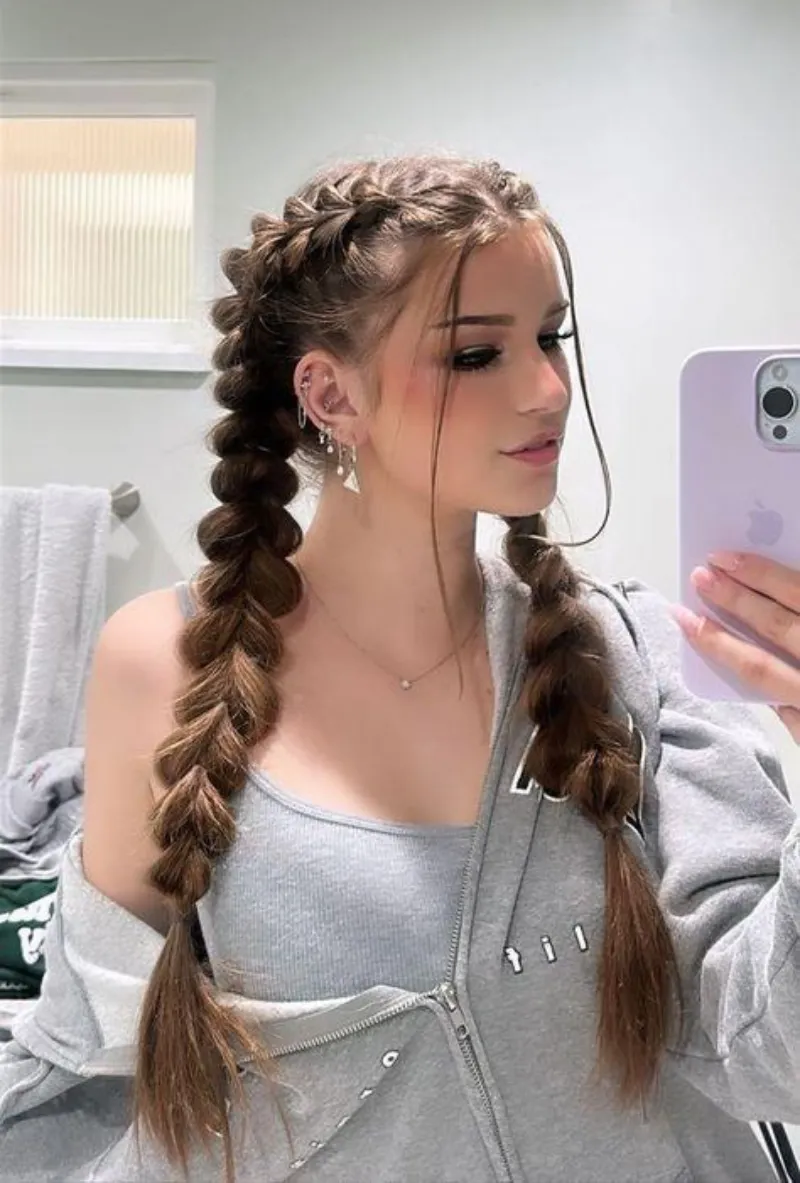 Chunky Double Dutch Braids