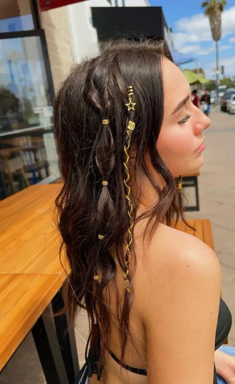 Gold Hair Jewelry Look