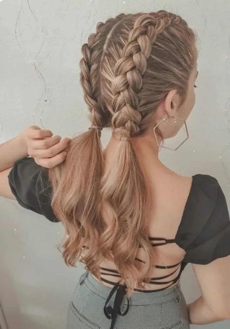 Back Dutch Braid Mix