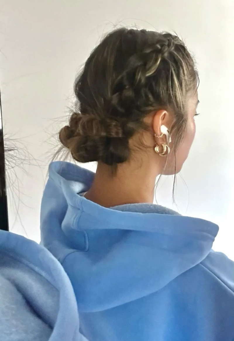 Sweet Braided Low Bun