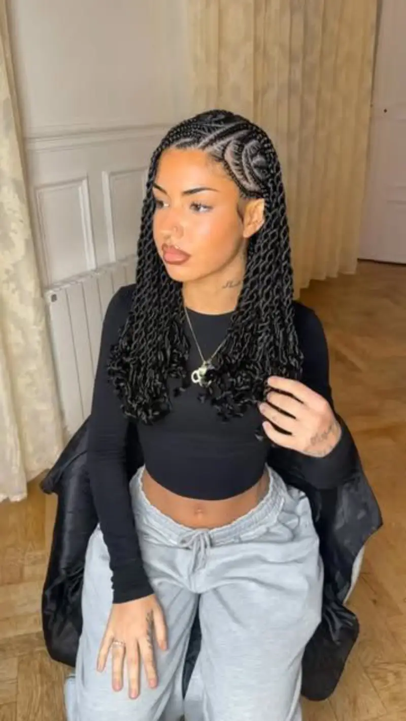 Long Shiny Black Twists