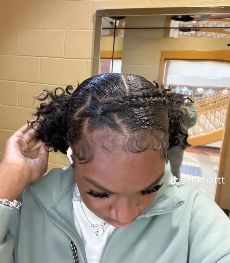 Tiny Buns with Braids